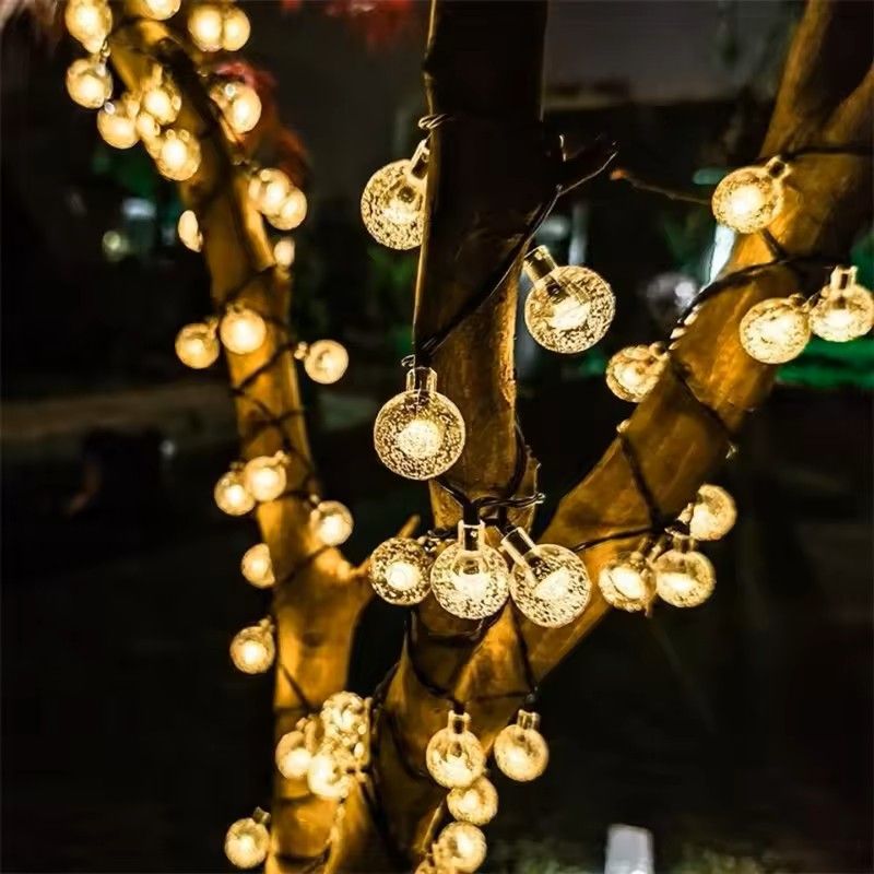 Solar Crystal Globe LED String Lights 2