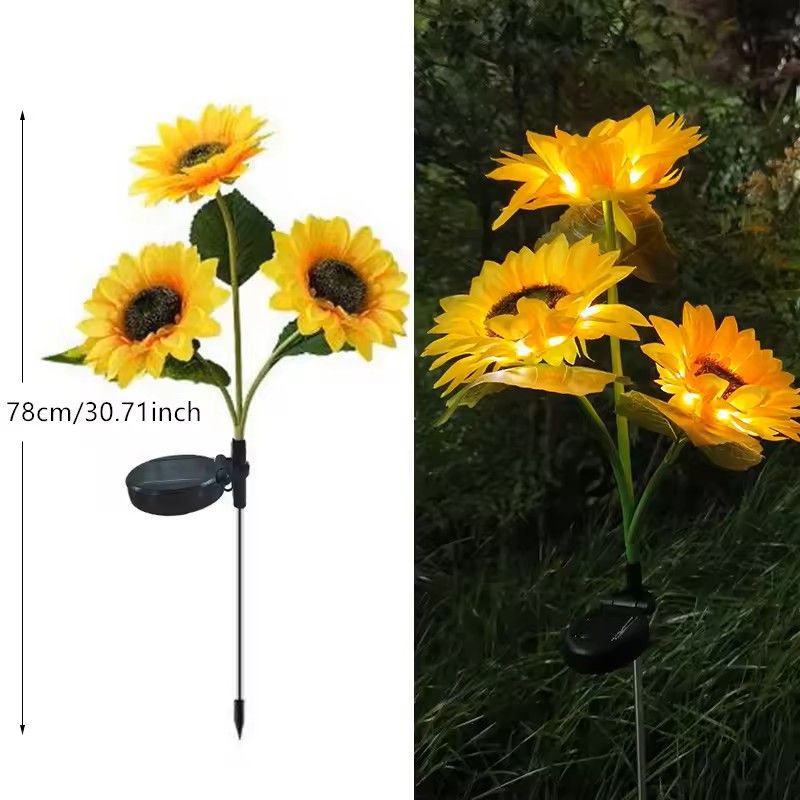 Solar Sunflower Garden Stake Lights 2