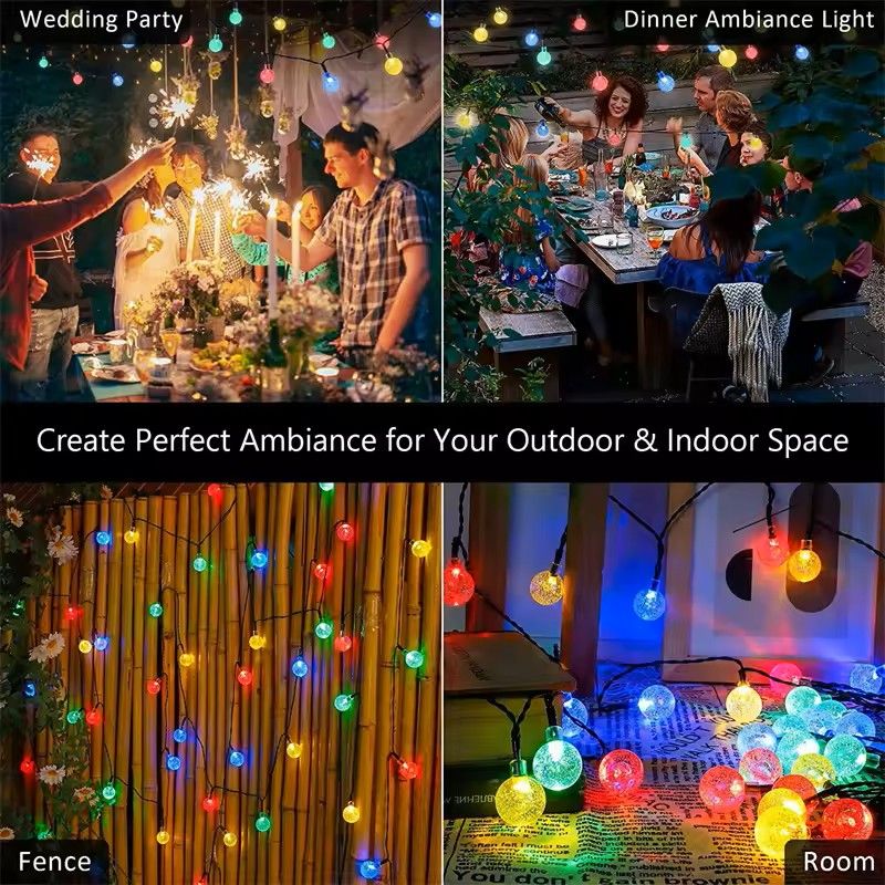 Solar Bubble String Lights For Outdoor Decor 1