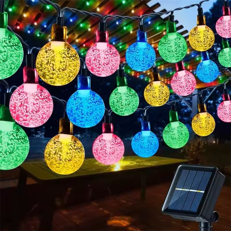 Solar Bubble String Lights for Outdoor Decor