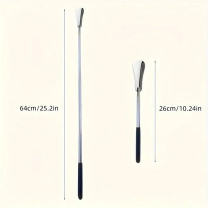 Retractable Stainless Steel Shoe Puller Long Handle Shoehorn For Men And Women 1
