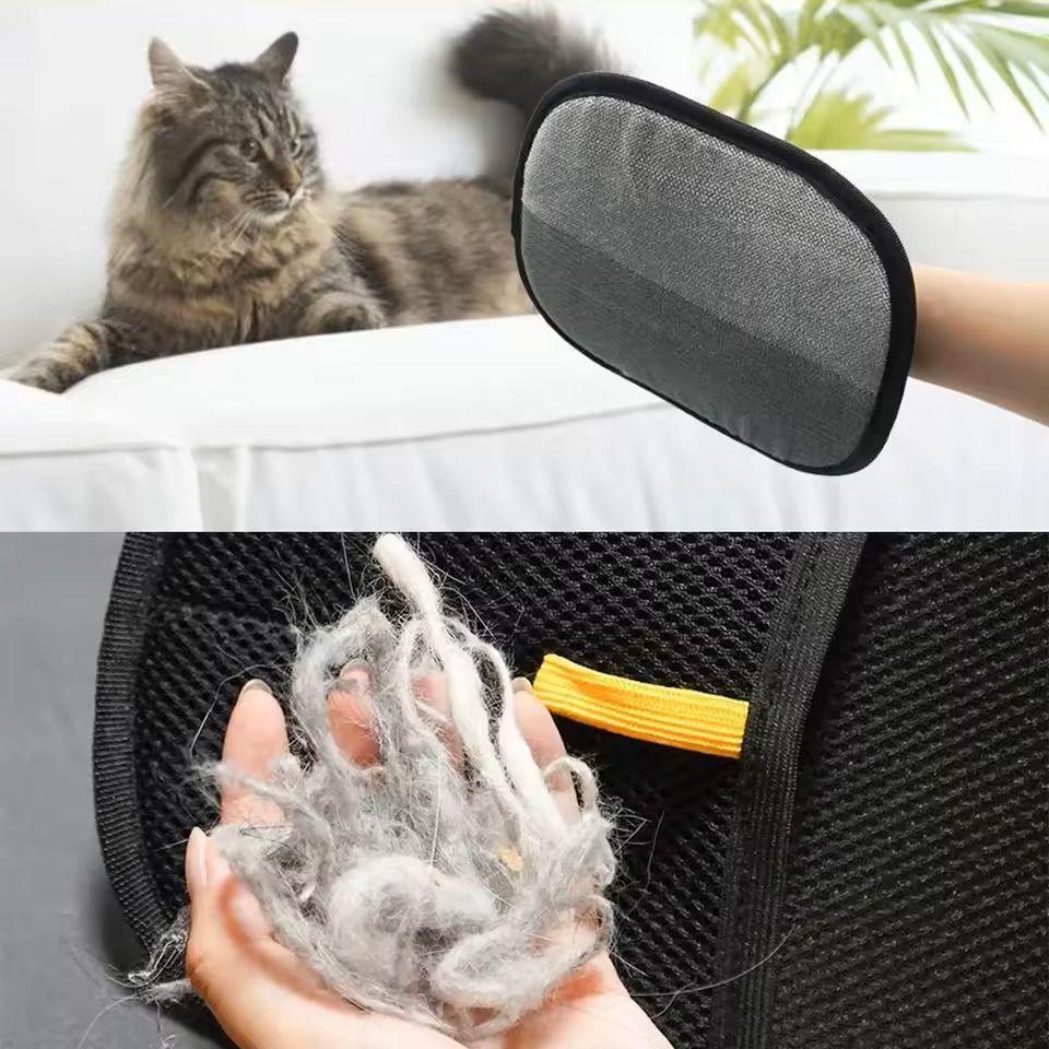 Pet Grooming Hair Remover Gloves Static Dedusting Brush For Removing Dog  Cat Hair From Sofa Carpet 4