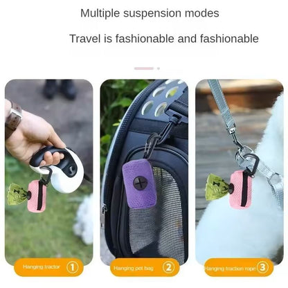 Dog Poop Bag Dispenser Portable Hanging Dog Waste Bag Holder For Walks  Outdoor Use 9