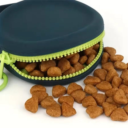 Portable Silicone Dog Treat Pouch With Lanyard  Hook Outdoor Training  Walking Storage Bag For Dogs 13