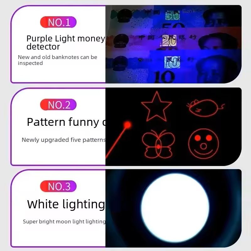 USB Rechargeable Infrared Laser Cat Toy Automatic Laser Projection Interactive Stick For Cat Exerci 2