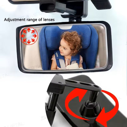 WideAngle 360 Rotatable Baby Rearview Mirror For Cars Safety  Visibility Mirror For Parents And Dri 3