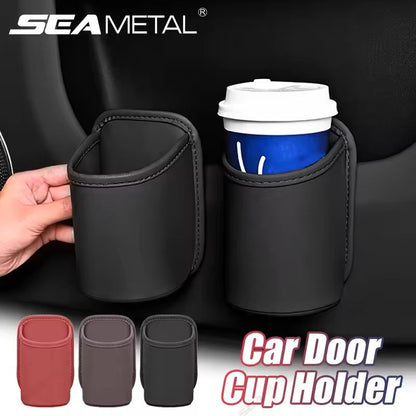 Universal Car Door Cup Holder Leatherette ClipOn Bottle  Drink Stand Fits Most Vehicles 8 Cm Diamet 8