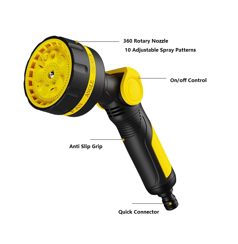 Portable Multi Functional Pressure Washers Gun, Heavy High Pressure Water Gun, Garden Sprinkler