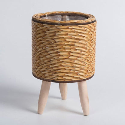 Fashion Rattan Woven Flower Pot Creative Flower Planters Durable Hand Wove Plant Stand With Removab 5