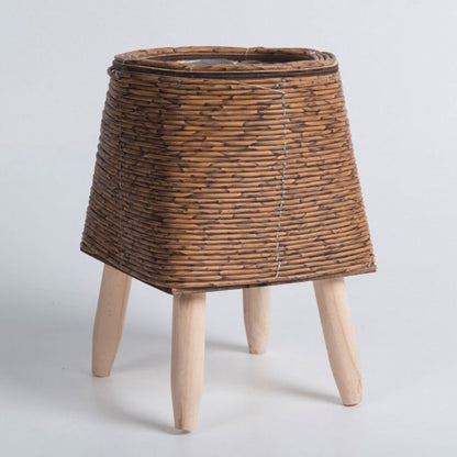 Fashion Rattan Woven Flower Pot Creative Flower Planters Durable Hand Wove Plant Stand With Removab 6