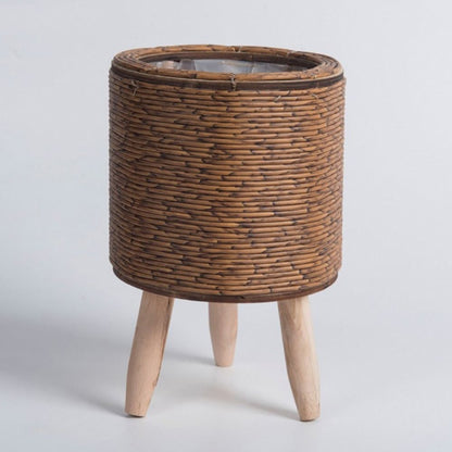 Fashion Rattan Woven Flower Pot Creative Flower Planters Durable Hand Wove Plant Stand With Removab 10