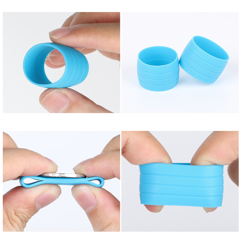 Tape Fixing Sleeve Ring, Silicone Cycling Handlebar, Protective Cover Bike Rubber, Anti-skip Waterproof Plugs Road Hand