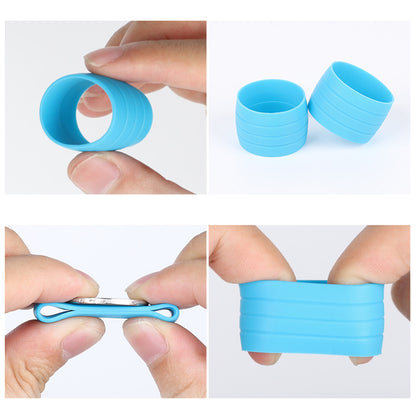 Tape Fixing Sleeve Ring, Silicone Cycling Handlebar, Protective Cover Bike Rubber, Anti-skip Waterproof Plugs Road Hand