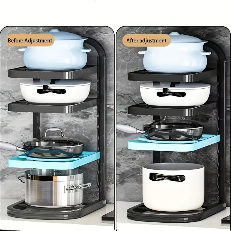 Adjustable Kitchen Storage Shelves Multi Layer Cabinets Pot Racks Sink Organizers Space Saving And  3