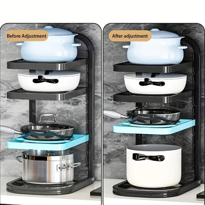 Adjustable Kitchen Storage Shelves Multi Layer Cabinets Pot Racks Sink Organizers Space Saving And  3