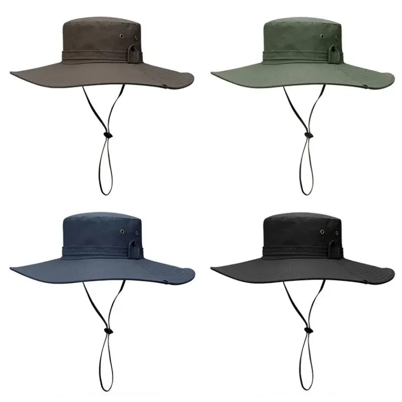 Breathable Mesh Summer Fishing Hat New Sun Protection Anti UV Sun Hat Camping Hiking Caps Mens Pana 3