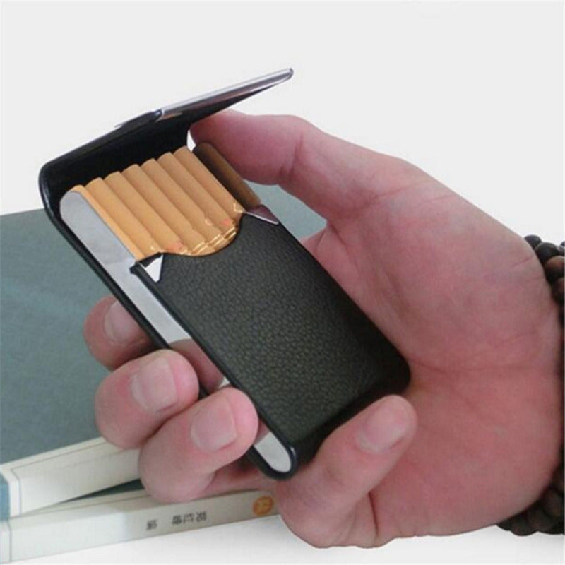 Cigarette Case PU Cigar, Multifunction Stainless Steel Storage Box, Card Cases, Tobacco Holder Smoking Accessories