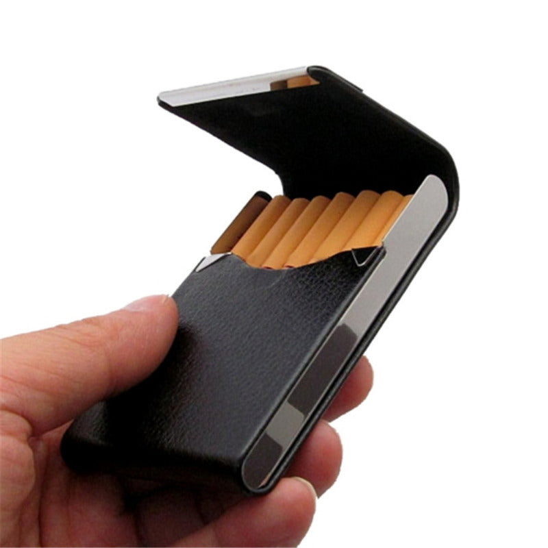 Cigarette Case PU Cigar, Multifunction Stainless Steel Storage Box, Card Cases, Tobacco Holder Smoking Accessories