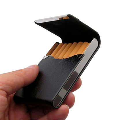 Cigarette Case PU Cigar, Multifunction Stainless Steel Storage Box, Card Cases, Tobacco Holder Smoking Accessories
