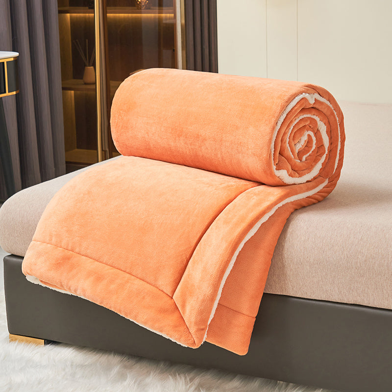 Soft Imitation Lambswool Blanket Autumn Winter Queen Blanket High Quality Milk Fleece Sofa Blanket  3