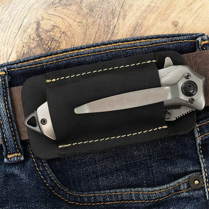 Flashlight Leather Holster, Leather Sheath For Folding Knives Carrier Mini Knives, Leather Knives Sheaths EDC