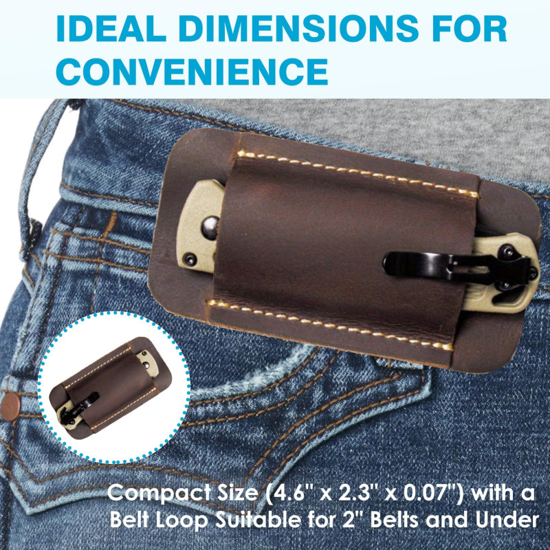Flashlight Leather Holster, Leather Sheath For Folding Knives Carrier Mini Knives, Leather Knives Sheaths EDC
