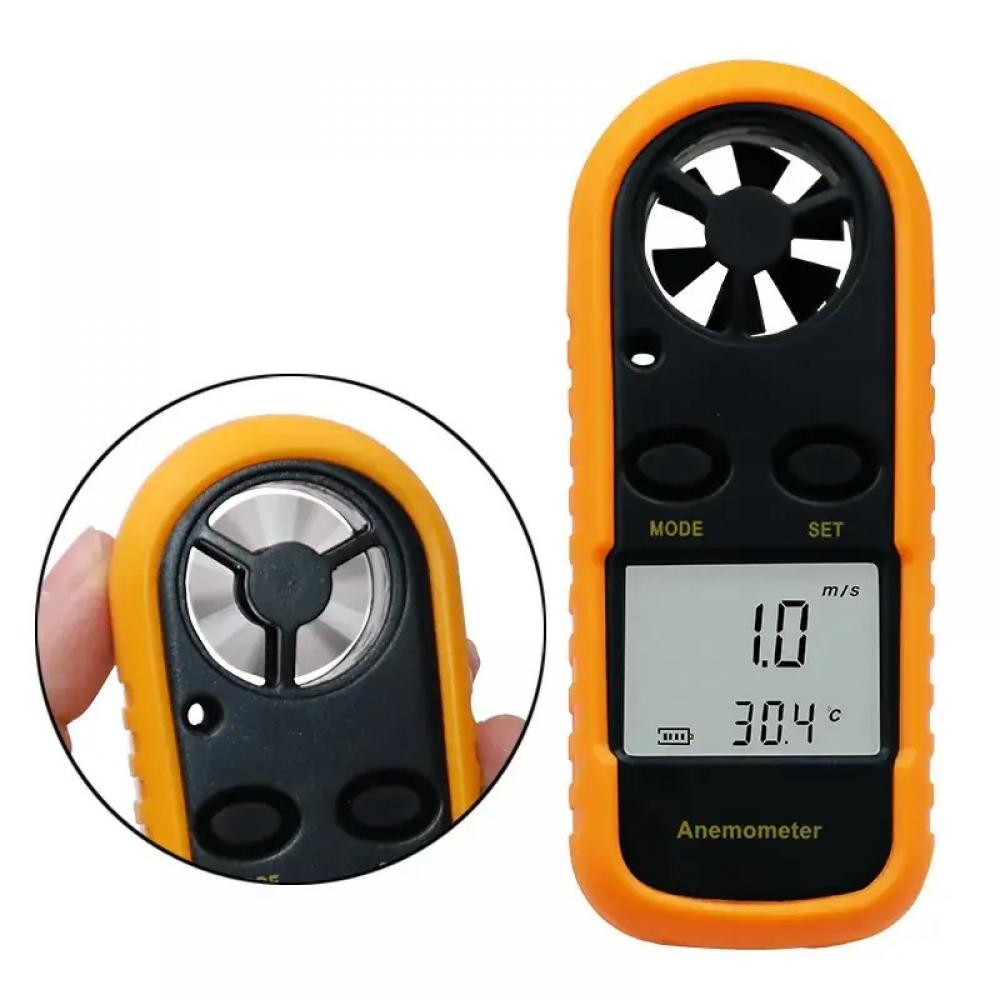 Pocket Digital Anemometer, Wind Speed Meter, Temperature Tester, Lcd Back Light Display