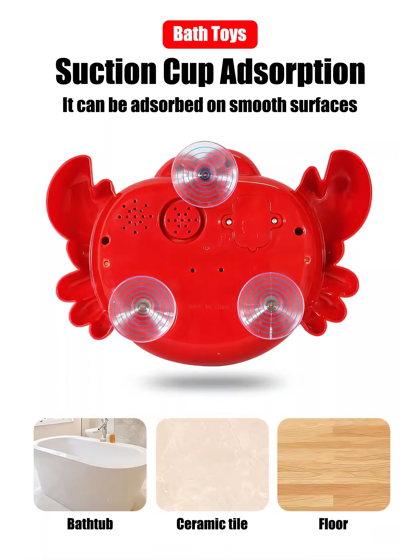 Baby Bath Toys Kids Red Crab Spit Bubble Machine With Music Kids Bathtub Water Play Surprise Gift F 1