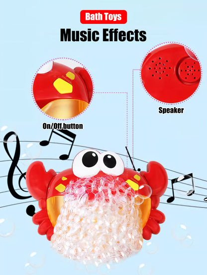 Baby Bath Toys Kids Red Crab Spit Bubble Machine With Music Kids Bathtub Water Play Surprise Gift F 5