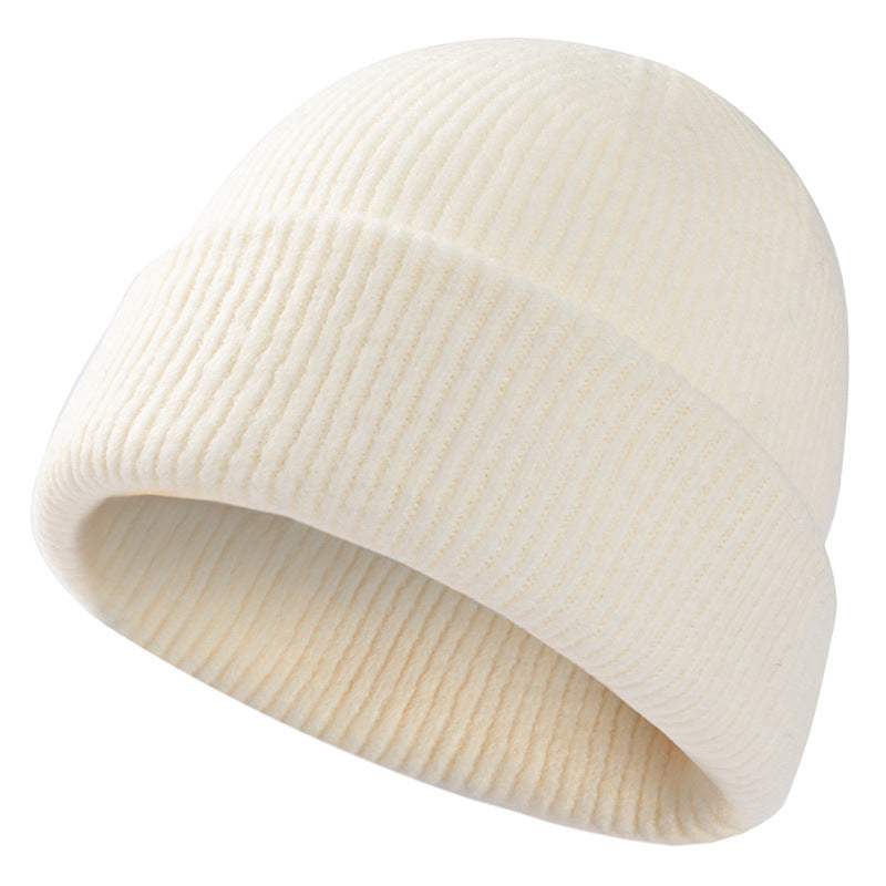 Winter Riding Watch Cap Big Head Men Sport Slouchy Cuffed Plain Beanie Hat Knit Skull Cap Dad Warm  5