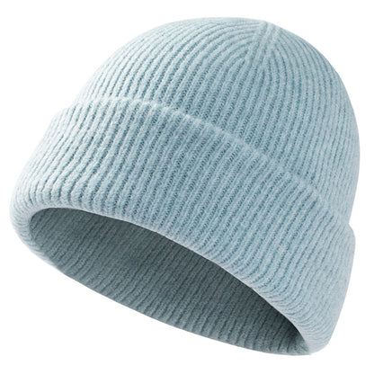 Winter Riding Watch Cap Big Head Men Sport Slouchy Cuffed Plain Beanie Hat Knit Skull Cap Dad Warm  7