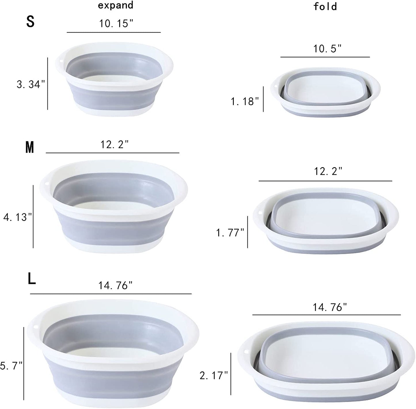 Collapsible Folding Wash Basin Lightweight Multipurpose Sink For RV Camping And Cleaning 0