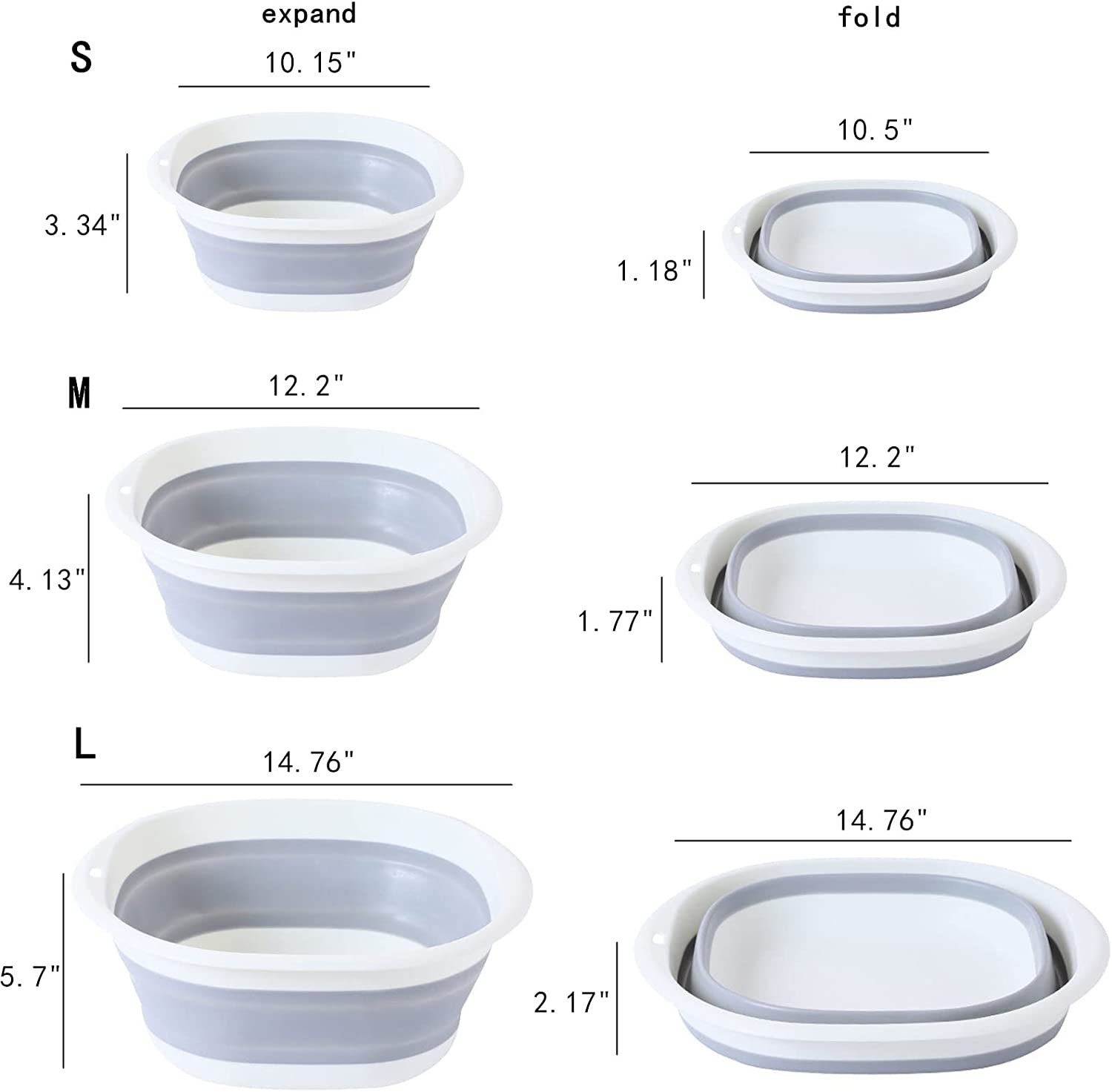 Collapsible Folding Wash Basin Lightweight Multipurpose Sink For RV Camping And Cleaning 0