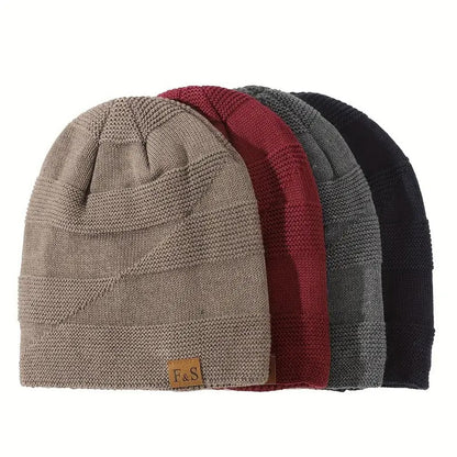 Warm Winter Beanie Cap For Men And Women Fur Lined Slouchy Hat 2