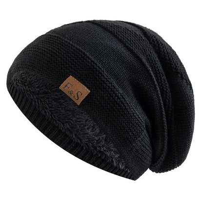 Warm Winter Beanie Cap For Men And Women Fur Lined Slouchy Hat 7
