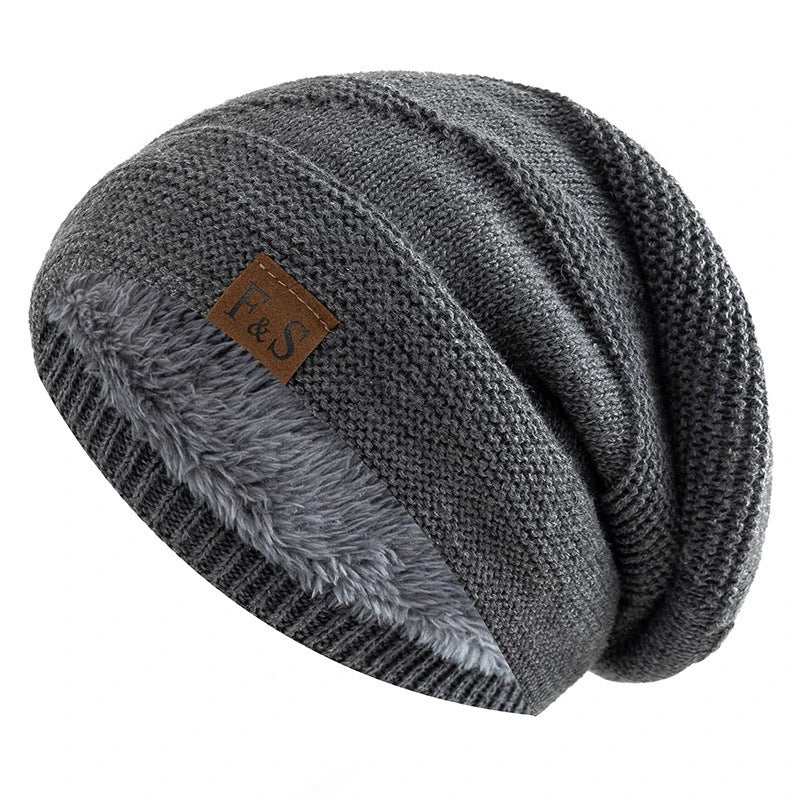 Warm Winter Beanie Cap For Men And Women Fur Lined Slouchy Hat 8