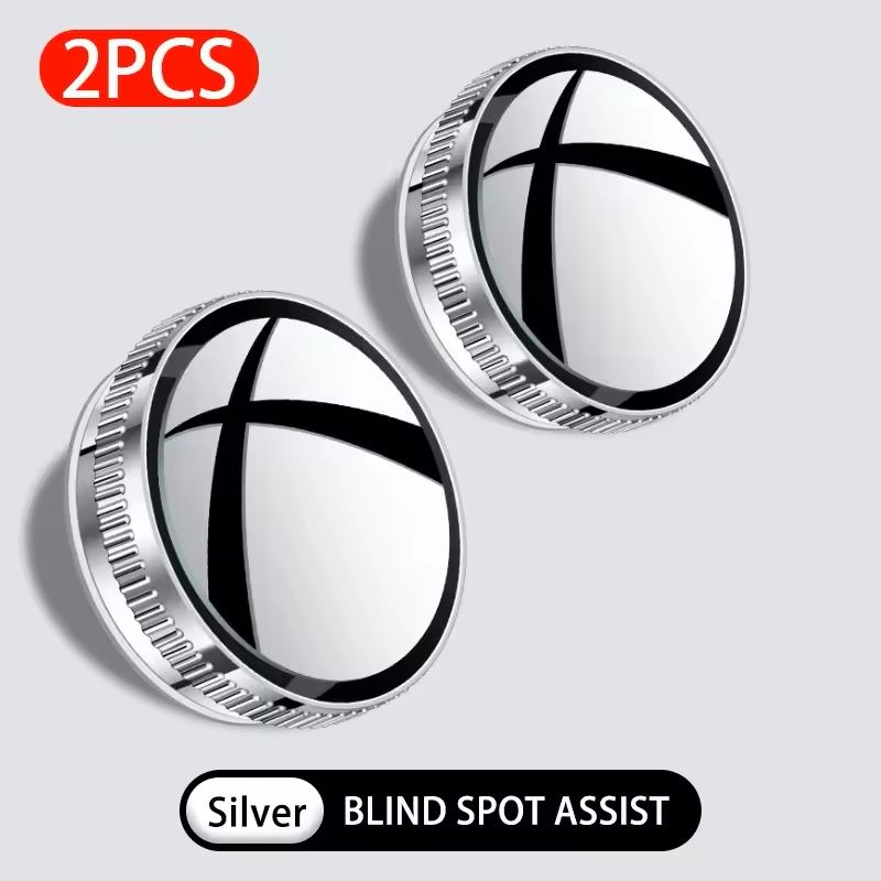 2Piece Side Blind Spot Convex Mirror 360 Suction Cup Parking Auxiliary HD WideAngle Rearview Mirror 1
