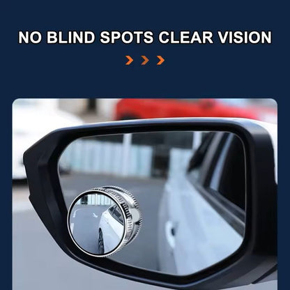 2-Piece Side Blind Spot Convex Mirror 360 Suction Cup Parking Auxiliary HD Wide-Angle Rearview Mirrors for Cars