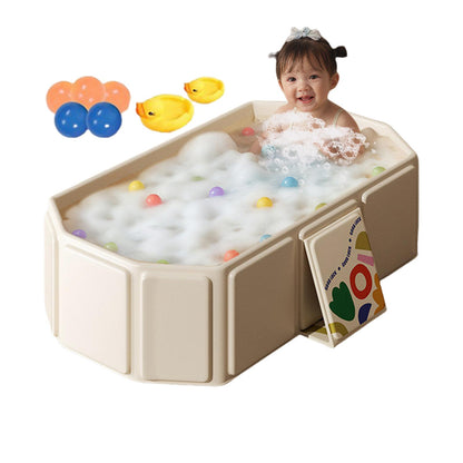 Portable Foldable Baby Bathtub PVC Composite Large Baby Shower Tub Toddler Infant Bath Tub With Dra 1