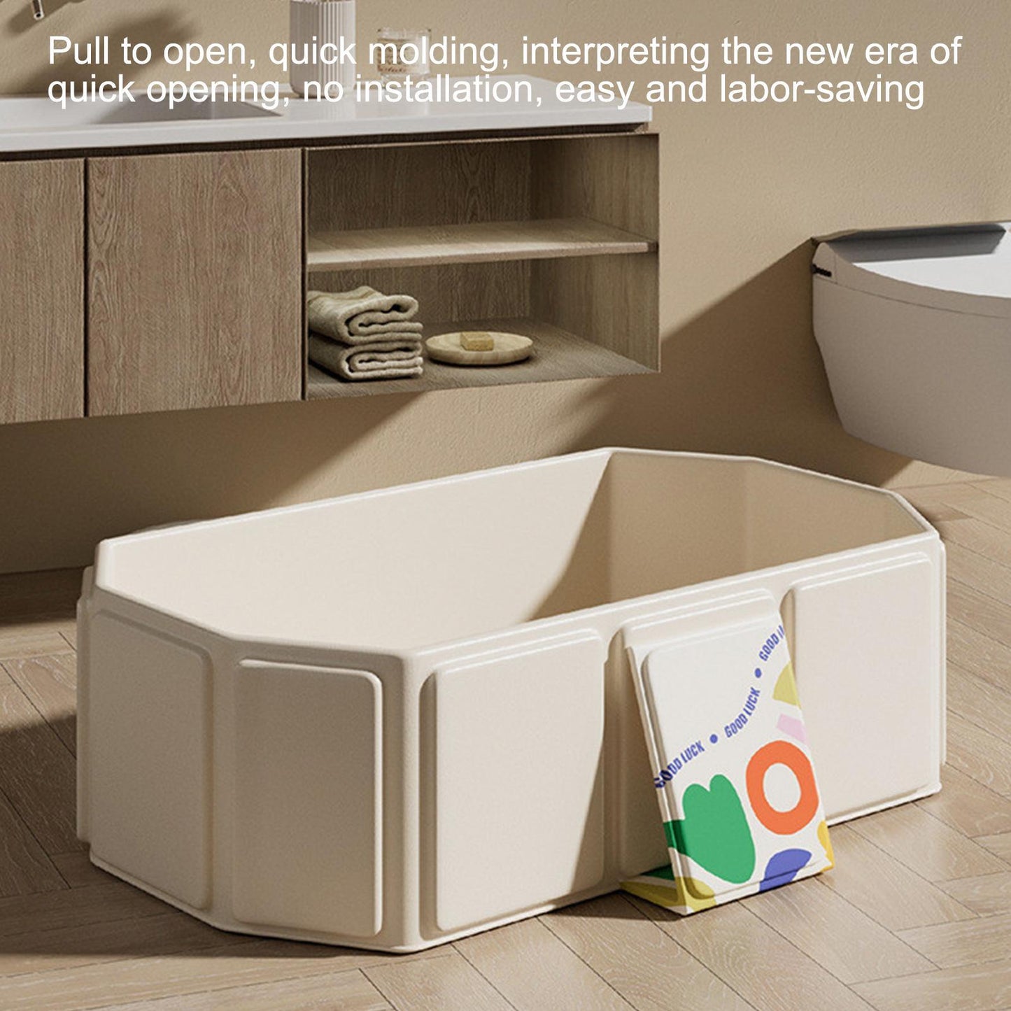 Portable Foldable Baby Bathtub PVC Composite Large Baby Shower Tub Toddler Infant Bath Tub With Dra 3