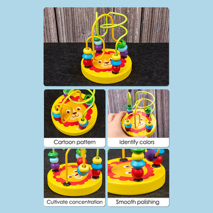 Sensory Learning Toys Montessori Wooden Set with Xylophone, Rattle, Drum, Bell