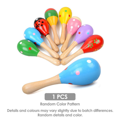 Sensory Learning Toys Montessori Wooden Set with Xylophone, Rattle, Drum, Bell
