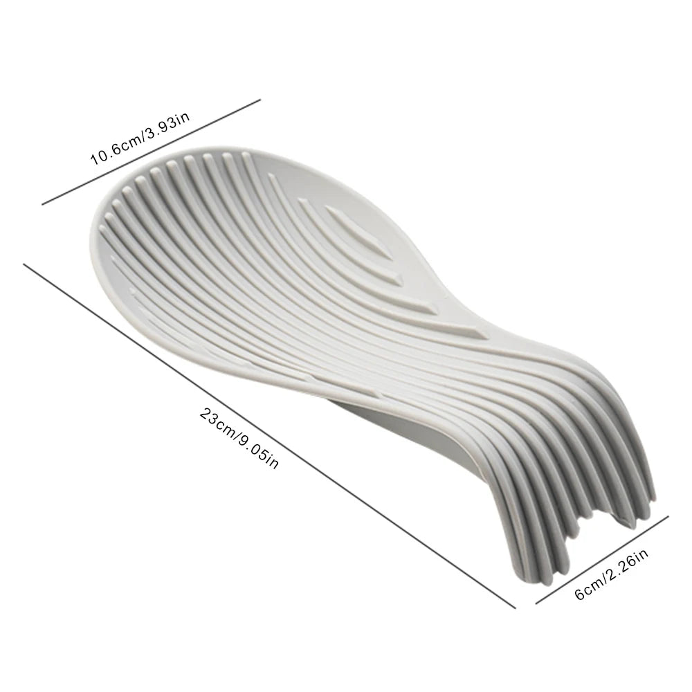 Heat Resistant Silicone Spoon Holder Cutlery Shelving Placemat Kitchen Tool 2