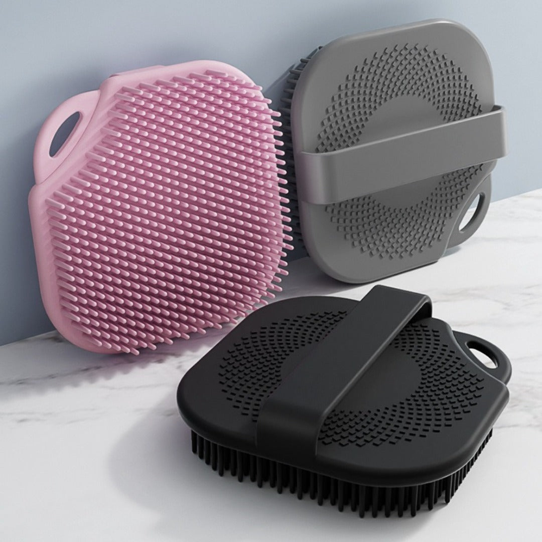 Exfoliating Scrub Brush, Soft Silicone Body Scrubber for Mud Removal and Skin Care