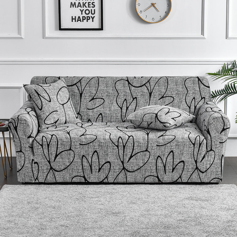 Flower Printed Elastic Sofa Cover Antidirty Spandex Sofa Cover Furniture Protector For Living Room  4