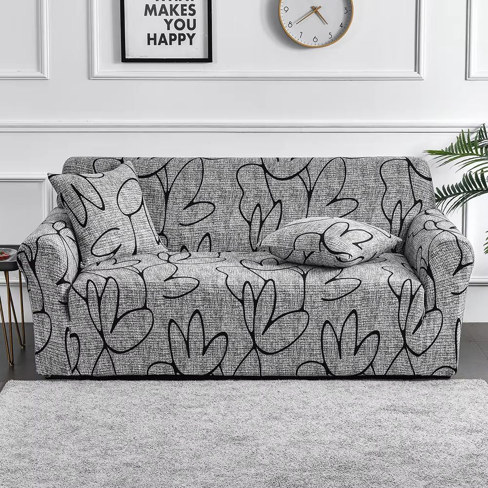 Flower Printed Elastic Sofa Cover Antidirty Spandex Sofa Cover Furniture Protector For Living Room  5