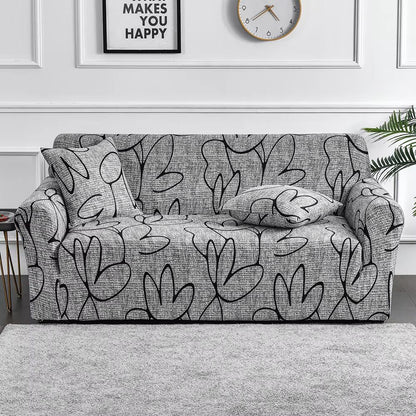 Flower Printed Elastic Sofa Cover Antidirty Spandex Sofa Cover Furniture Protector For Living Room  5