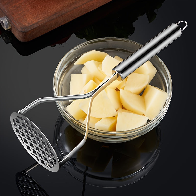 Manual Stainless Steel Potato Masher, Fruit and Vegetable Crusher, Home Kitchen Baby Food Preparation Tool