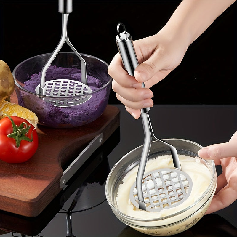 Manual Stainless Steel Potato Masher, Fruit and Vegetable Crusher, Home Kitchen Baby Food Preparation Tool