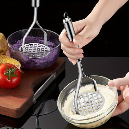Manual Stainless Steel Potato Masher, Fruit and Vegetable Crusher, Home Kitchen Baby Food Preparation Tool